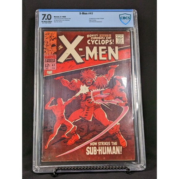 Marvel X-Men #41 CBCS 7.0 FN/VF 1st App Grotesk The Sub-Human Origin Cyclops - Picture 1 of 6